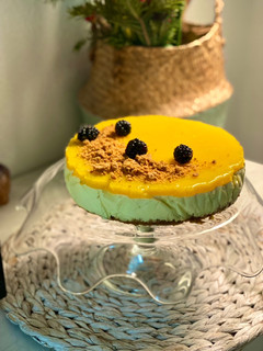 Una foto de Cheesecake de mango