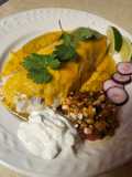 Brad's Enchiladas Suizas with Grilled Corn Salsa