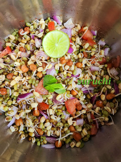 A picture of Quick Sprouted Moong Chana Salad 🥗.