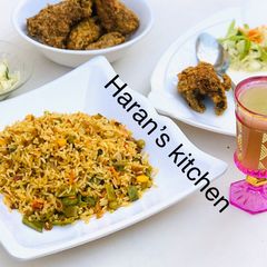 Minced meat fried rice A picture of Minced meat fried rice.