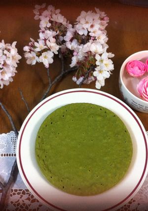Hình của món [Tráng miệng] BÁNH BÔNG LAN TRÀ XANH NẤU BẰNG NỒI CƠM ĐIỆN.
