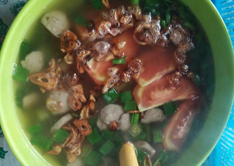 Resep Sayur sop bakso tomat ala ala | Langkah Membuat Sayur sop bakso tomat ala ala Yang Enak dan Simpel