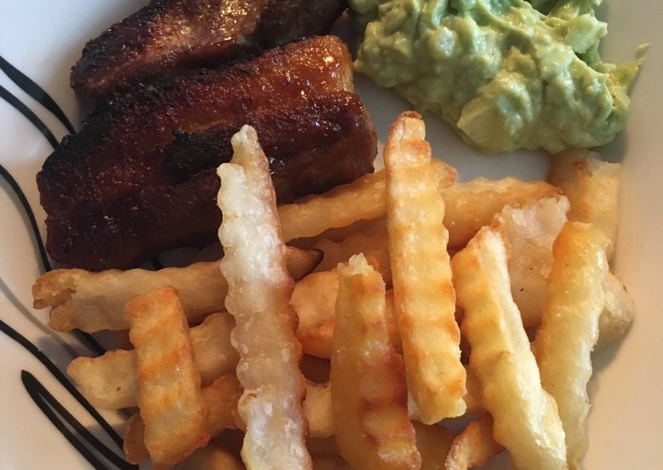 Costillitas a la BBQ y deep de aguacate 🥑 RÁPIDOS de hacer!!