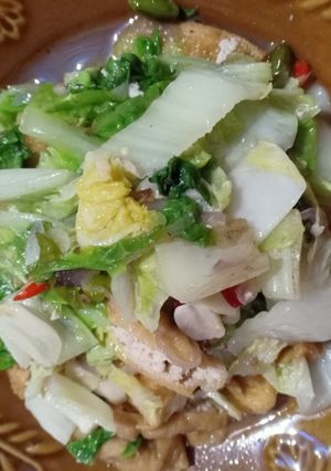 Foto resep Tumis sawi putih dan tahu