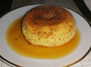 A picture of caramel flan
