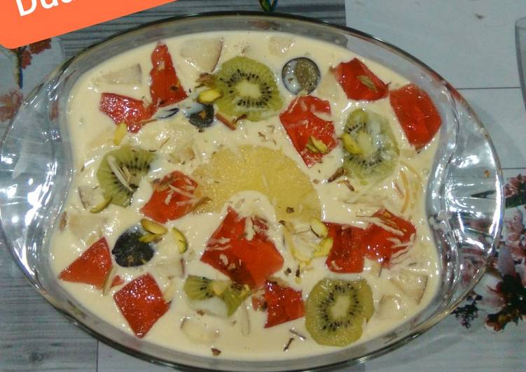 Step-by-Step Guide to Prepare Super Quick Homemade Fruits trifle😋