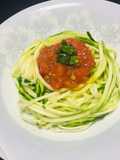 Nido de Espaguetis de Zucchini con Compota de Tomate Saludable 🍅