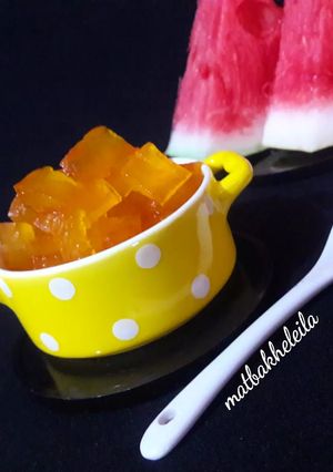 عکسی از دستور مربای پوست هندوانه🍉(دور نریزیم)