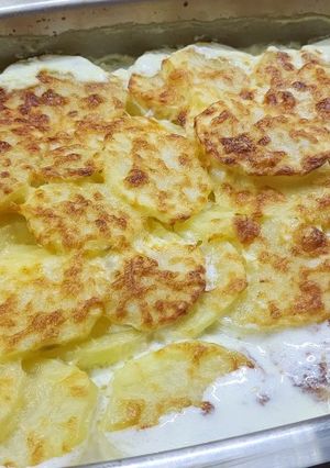Una foto de Papas a la crema 🥔, ricas, livianas y facilísimas 💫