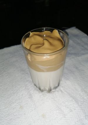 A picture of Dalgona coffee.
