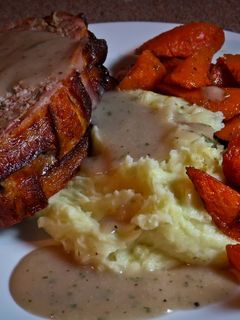 A picture of Bacon wrapped Meatloaf.