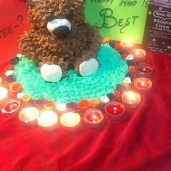 Double Chocolate fudge bear cake A picture of Double Chocolate fudge bear cake.