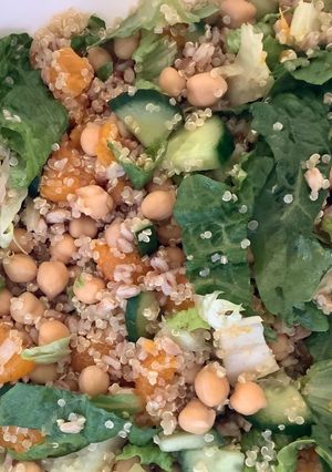 A picture of Orange pistachio quinoa salad.