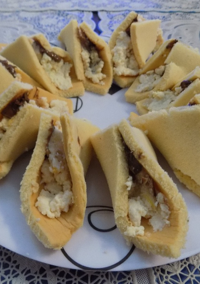 Una foto de Pañuelitos rellenos con ricota dulce