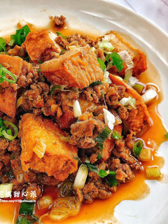 味噌油豆腐炒肉末(下飯料理) 的食譜成品照片