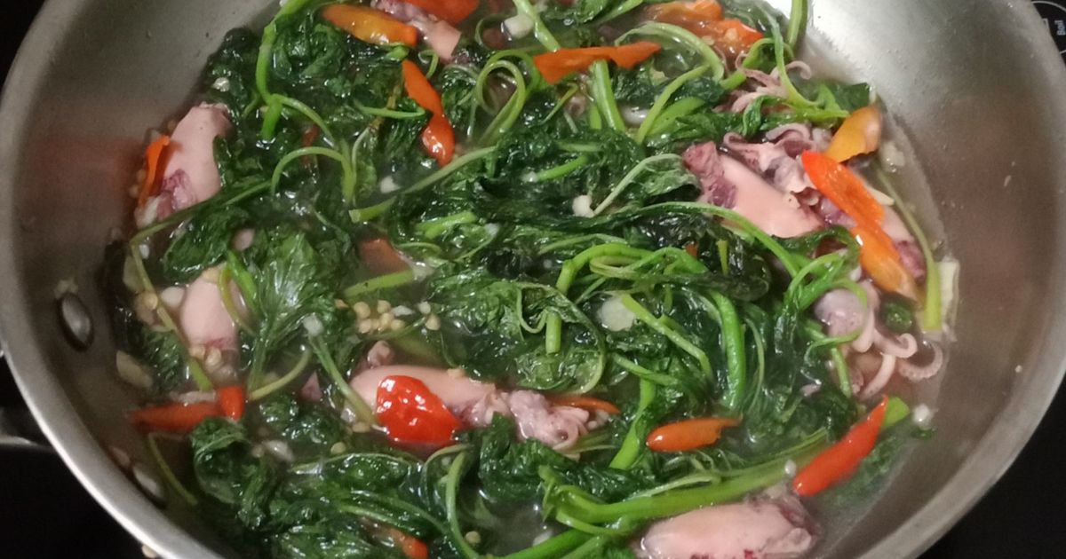 Tumis Bayam Baby Cumi