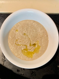 Una foto de Crema de berenjena
