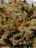 Riso saltato piselli e verza con leggera gratinatura