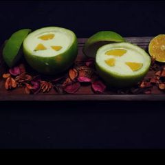 A picture of Sweet lime Phirni Panacotta.