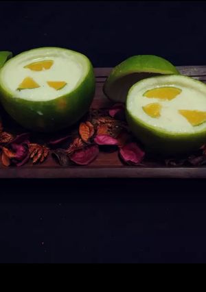 A picture of Sweet lime Phirni Panacotta.
