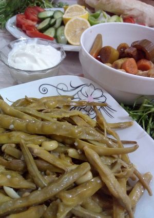صورة لوصفة لوبيا مسلوقة