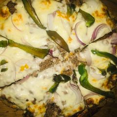 A picture of Double cheese pizza.