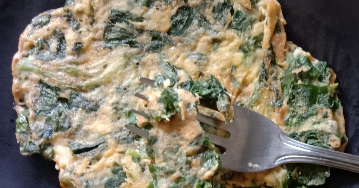 Omelette Bayam Keju