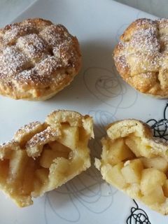Almás pités muffin recept fotója