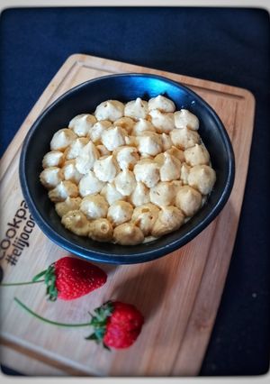 Una foto de Crema de nuez, para rellenar tartas