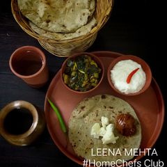 A picture of Methi Ringan nu Shaak Bajra no rotlo.