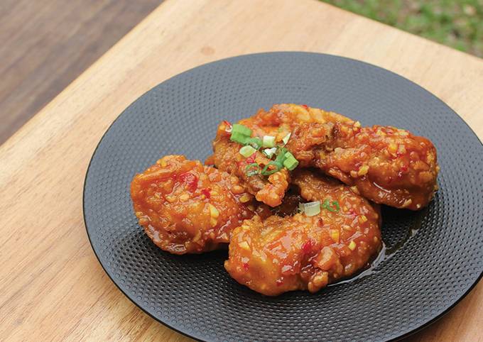 Resep Chicken Wings Korea Saos Oleh Jeans Apron Cookpad