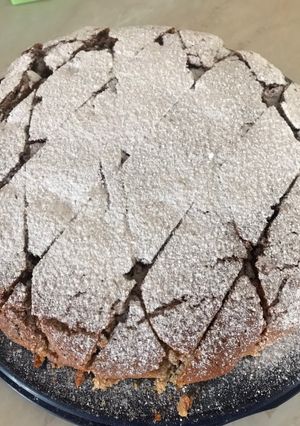 A picture of Tahini Cake with Cranberries.
