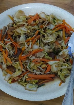Foto resep Tumis sawi putih wortel saus teriyaki