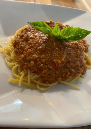 Una foto de Pasta a la bolognesa GF