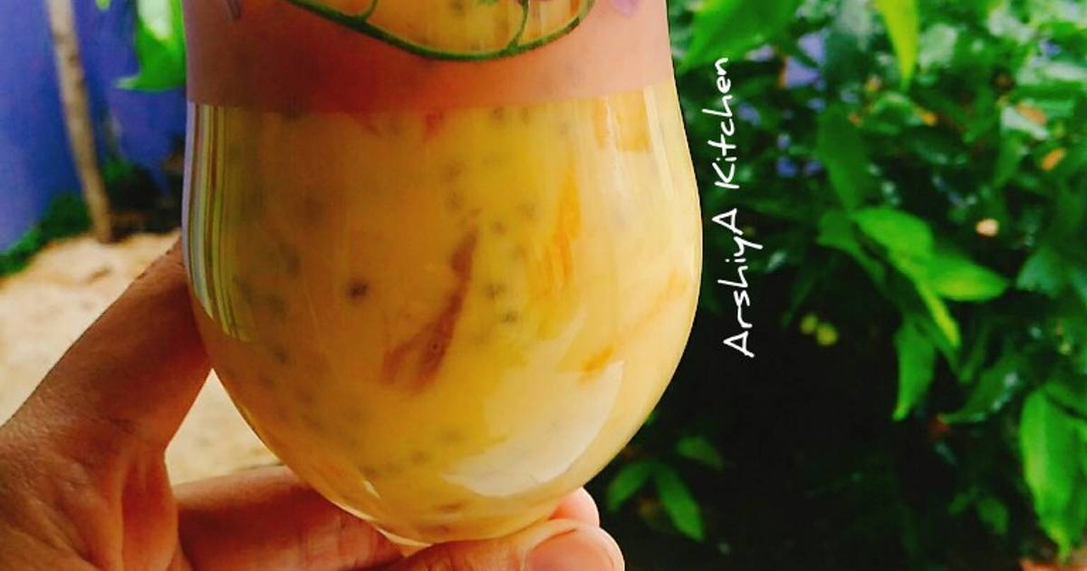 Resep Es Mangga Susu Selasih Oleh Arshiya Kitchen Cookpad