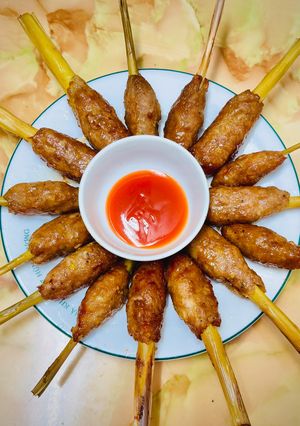 Hình của món Thịt Heo Bọc Sả.