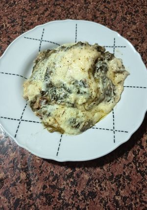 Una foto de Espinacas y coliflor gratinadas