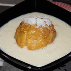 Una foto de Manzanas asadas con crema de manzanas