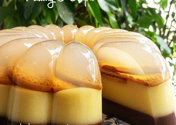 Bahan Puding 3 lapis (marie regal jagung manis,coklat) | Resep Membuat Puding 3 lapis (marie regal jagung manis,coklat) Yang Paling Enak