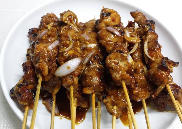 Sate ayam teflon