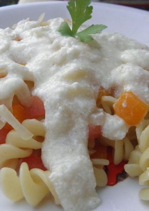 Una foto de Fideos con vegetales
