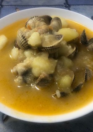 Una foto de Patatas con bacalao