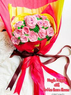 Foto resep Muffin Bouquet with buttercream Flowers