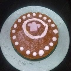 A picture of Vanilla tutti fruity cake with Mango topping.