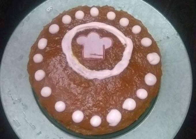 Recipe of Perfect Vanilla tutti fruity cake with Mango topping