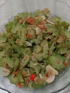 Foto resep Tumis pare,udang rebon