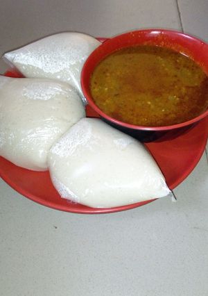 A picture of Tuwon cous cous da miyar kubewa danya.
