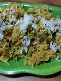 Gavar and coconut Pulao