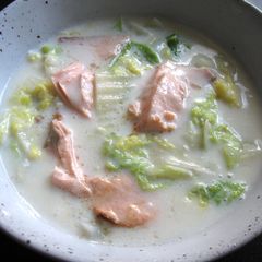 A picture of Salmon & Wombok Milk Soup.