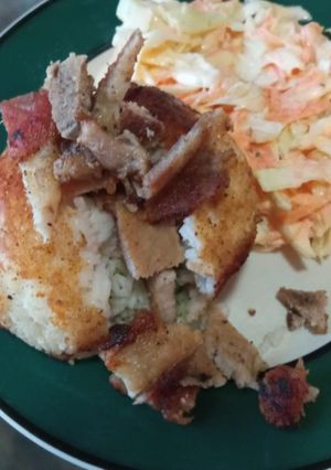 Una foto de Bola de arroz con puerco